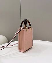 Fendi Mini Sunshine Shopper Pink Leather Bag size 13x5x17 cm - 4