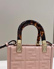 Fendi Mini Sunshine Shopper Pink Leather Bag size 13x5x17 cm - 2