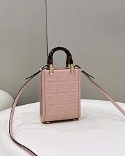 Fendi Mini Sunshine Shopper Pink Leather Bag size 13x5x17 cm - 3