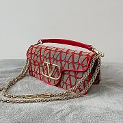 Valentino Locò Toile Iconographe Shoulder Bag Beige/Red 27x13x6 cm - 3