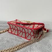 Valentino Locò Toile Iconographe Small Shoulder Bag Beige/Red 20x11x5 cm - 6