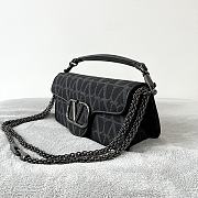 Valentino Locò Toile Iconographe Shoulder Bag Black 27x13x6 cm - 4