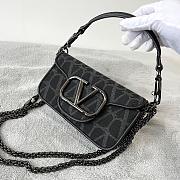 Valentino Locò Toile Iconographe Small Shoulder Bag Black 20x11x5 cm - 5