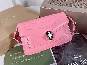 Bvlgari Serpenti Forever East-West Shoulder Bag Pink size 22x15x4.5 cm