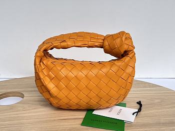 Bottega Veneta Mini Ladies Jodie Hobo Woven Bag Orange 23x28x8 cm