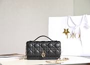 Dior Lady Top Handle Clutch Black Cannage Lambskin size 21x11.5x4.5 cm - 1