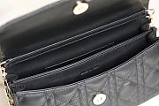 Dior Lady Top Handle Clutch Black Cannage Lambskin size 21x11.5x4.5 cm - 3