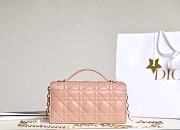 Dior Lady Top Handle Clutch Rose Cannage Lambskin size 21x11.5x4.5 cm - 4