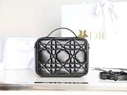Dior Caro Box Bag Black Quilted Macrocannage Calfskin size 19.5x15x6 cm - 6