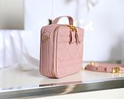 Dior Caro Box Bag Rose Quilted Macrocannage Calfskin size 19.5x15x6 cm - 4