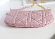 Dior Caro Tulip Mini Bag Rose Calfskin size 25 x 16 x 2.5 cm - 6