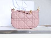 Dior Caro Tulip Mini Bag Rose Calfskin size 25 x 16 x 2.5 cm - 5