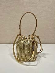 Prada Satin Mini-Bag With Crystals Platinum size 16 x 21 x 10 cm - 2