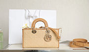 Dior Medium Lady D-Joy Bag Natural Cannage Raffia 26 x 13.5 x 5 cm - 1
