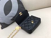 Chanel Lambskin CC Coin Small Flap Bag AS2189 Black 14x17.5x6 cm - 3