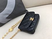 Chanel Lambskin CC Coin Small Flap Bag AS2189 Black 14x17.5x6 cm - 5