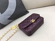 Chanel Lambskin CC Coin Small Flap Bag AS2189 Burgundy 14x17.5x6 cm - 2