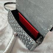 Valentino Rockstud Spike Calfskin Shoulder Bag Black Leather Silver Hardware - 4