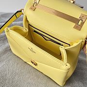 Valentino Mini One Stud Handbag In Yellow Nappa size 20x13x8.5 cm - 5