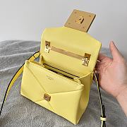 Valentino Mini One Stud Handbag In Yellow Nappa size 20x13x8.5 cm - 4