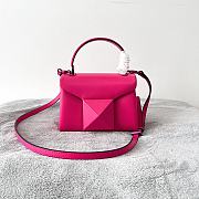 Valentino Mini One Stud Handbag In Pink Nappa size 20x13x8.5 cm - 1