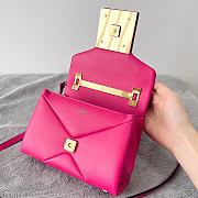 Valentino Mini One Stud Handbag In Pink Nappa size 20x13x8.5 cm - 5