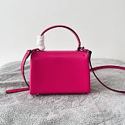 Valentino Mini One Stud Handbag In Pink Nappa size 20x13x8.5 cm - 4