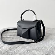 Valentino Mini One Stud Handbag In Black Nappa size 20x13x8.5 cm - 6