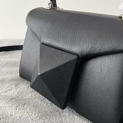 Valentino Mini One Stud Handbag In Black Nappa size 20x13x8.5 cm - 5