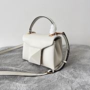 Valentino Mini One Stud Handbag In White Nappa size 20x13x8.5 cm - 5