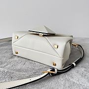 Valentino Mini One Stud Handbag In White Nappa size 20x13x8.5 cm - 4