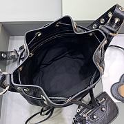 Balenciaga Le Cagole XS Bucket Bag In Black Lambskin size 15 x 19.8 x 17.8 cm - 4
