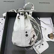 Balenciaga Le Cagole XS Bucket Bag In White Lambskin size 15 x 19.8 x 17.8 cm - 5