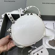 Balenciaga Le Cagole XS Bucket Bag In White Lambskin size 15 x 19.8 x 17.8 cm - 2
