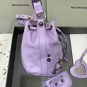 Balenciaga Le Cagole XS Bucket Bag In Purple Lambskin size 15 x 19.8 x 17.8 cm - 6