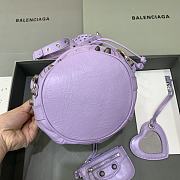 Balenciaga Le Cagole XS Bucket Bag In Purple Lambskin size 15 x 19.8 x 17.8 cm - 3