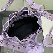 Balenciaga Le Cagole XS Bucket Bag In Purple Lambskin size 15 x 19.8 x 17.8 cm - 2