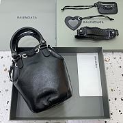 Balenciaga Le Cagole Small Bucket Bag In Black Lambskin size 30x23x17 cm - 5