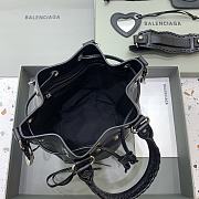 Balenciaga Le Cagole Small Bucket Bag In Black Lambskin size 30x23x17 cm - 4