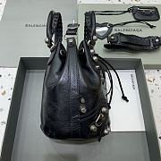 Balenciaga Le Cagole Small Bucket Bag In Black Lambskin size 30x23x17 cm - 2