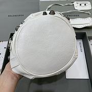 Balenciaga Le Cagole Small Bucket Bag In White Lambskin size 30x23x17 cm - 2