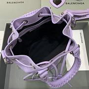 Balenciaga Le Cagole Small Bucket Bag In Purple Lambskin size 30x23x17 cm - 3