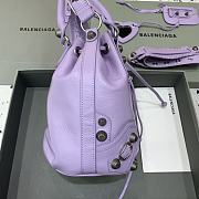 Balenciaga Le Cagole Small Bucket Bag In Purple Lambskin size 30x23x17 cm - 4