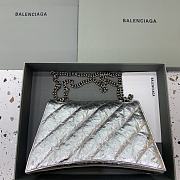 Balenciaga Crush Medium Chain Bag Quilted In Silver size 31x20x12 cm - 4