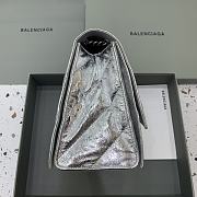 Balenciaga Crush Medium Chain Bag Quilted In Silver size 31x20x12 cm - 2