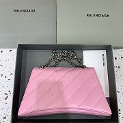 Balenciaga Crush Medium Chain Bag Quilted In Pink size 31x20x12 cm - 3