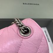 Balenciaga Crush Small Chain Bag Quilted In Pink size 25x15x9.5 cm - 5