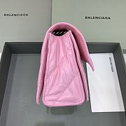 Balenciaga Crush Small Chain Bag Quilted In Pink size 25x15x9.5 cm - 3