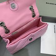 Balenciaga Crush Small Chain Bag Quilted In Pink size 25x15x9.5 cm - 2