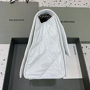 Balenciaga Crush Medium Chain Bag Quilted In White size 31x20x12 cm - 6